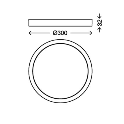 Briloner 7132-014 - Φωτιστικό οροφής μπάνιου LED FIRE LED/21W/230V 3000K IP44