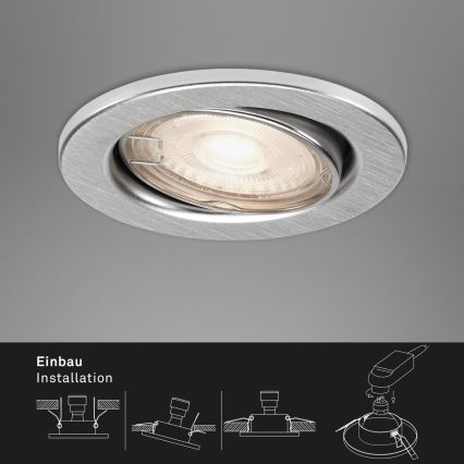 Briloner 7144-039 - Σετ 3x Κρεμαστό φωτιστικό οροφής μπάνιου LED SLIDE 1xGU10/4W/230V IP23
