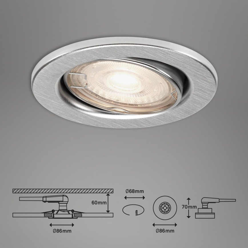 Briloner 7144-039 - Σετ 3x Κρεμαστό φωτιστικό οροφής μπάνιου LED SLIDE 1xGU10/4W/230V IP23