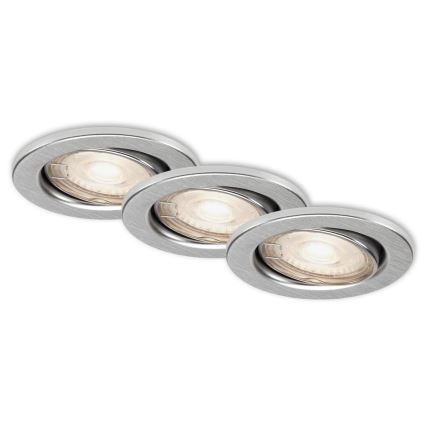 Briloner 7148-039-ΣΕΤ 3xLED Dimmable φωτιστικά μπάνιου GU10/5,5W/230V IP23