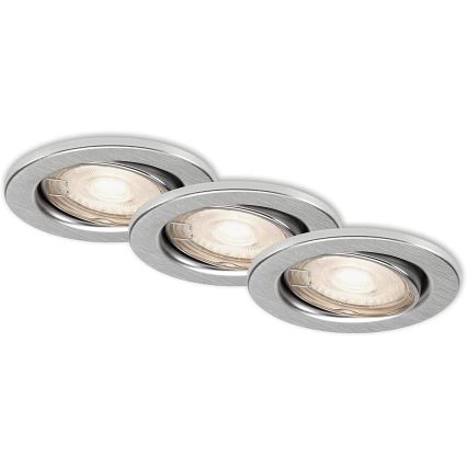 Briloner 7149-039-ΣΕΤ 3xLED Dimmable φωτιστικά μπάνιου 1xGU10/5W/230V IP23