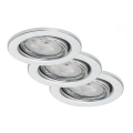 Briloner 7149-039 - Σετ 3xLED Ρυθμιζόμενο φωτιστικό μπάνιου 1xGU10/5W/230V IP23