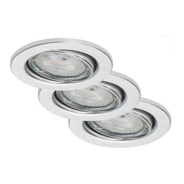 Briloner 7149-039 - Σετ 3xLED Ρυθμιζόμενο φωτιστικό μπάνιου 1xGU10/5W/230V IP23