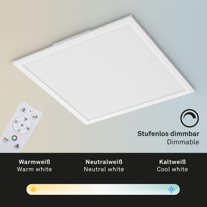 Briloner 7152-016 - LED RGB Πλαφονιέρα οροφής ντιμαριζόμενη COLOUR LED/24W/230V 3000-6500K + τηλεχειριστήριο