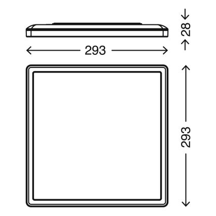 Briloner 7156-416 - LED Φωτιστικό οροφής SLIM LED/18W/230V