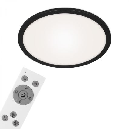 Briloner 7168-015 - LED Dimmable φωτιστικό οροφής PIATTO LED/22W/230V 3000-6500K διάμετρος 40 cm μαύρο + τηλεχειριστήριο