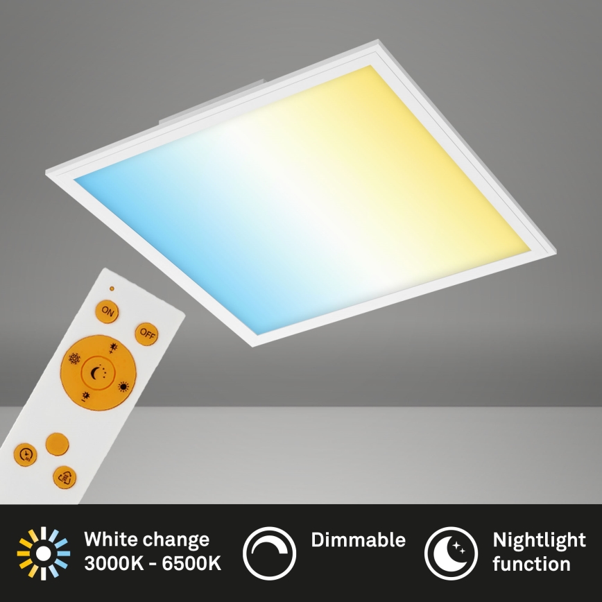 Briloner 7179-016 - Ρυθμιζόμενο LED οροφής φωτιστικό PIATTO LED/24W/230V 3000-6500K με τηλεχειριστήριο