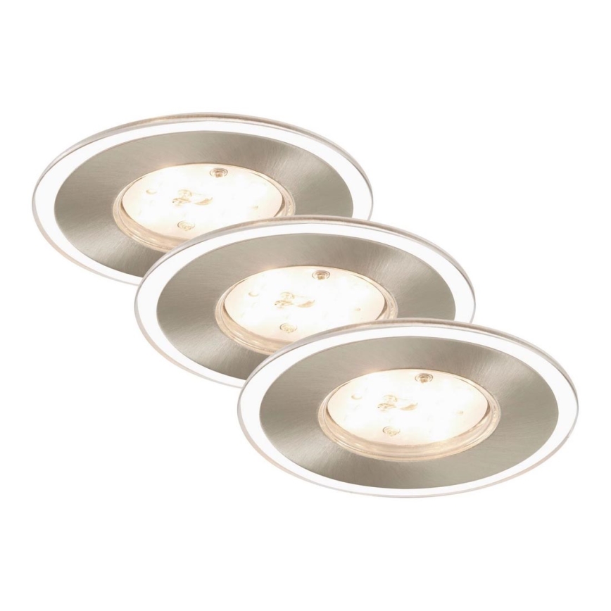 Briloner 7197-032 - ΣΕΤ 3x LED Dimmable χωνευτό φωτιστικό μπάνιου LED/4,5W/230V IP44