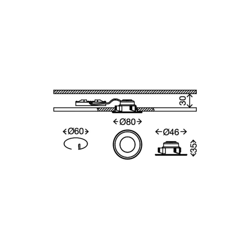 Briloner 7197-036-ΣΕΤ 3x LED Ρυθμιζόμενο φωτιστικό οροφής μπάνιου LED/4,5W/230V IP44