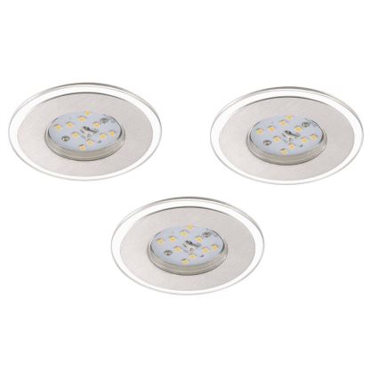 Briloner 7197-039-ΣΕΤ 3x LED Dimmable χωνευτό φωτιστικό μπάνιου LED/4,5W/230V IP44