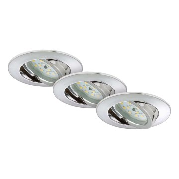 Briloner 7209-038 - ΣΕΤ 3x Χωνευτό φωτιστικό οροφής μπάνιου LED LED/5W/230V IP23