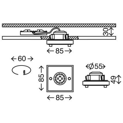 Briloner 7215-012 - Κρεμαστό φωτιστικό οροφής μπάνιου LED ATTACH LED/5W/230V IP44