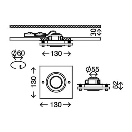 Briloner 7217-018 - Κρεμαστό φωτιστικό οροφής μπάνιου LED ATTACH LED/5W/230V IP44 3000K γωνιακός