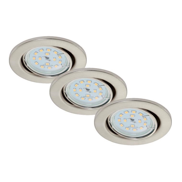 Briloner 7220-032 - ΣΥΣΚΕΥΑΣΙΑ 3x LED Χωνευτά φωτιστικά μπάνιου FIT 1xGU10/5W/230V