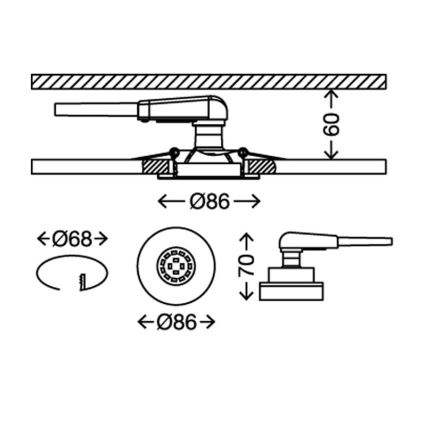 Briloner 7220-032 - ΣΥΣΚΕΥΑΣΙΑ 3x LED Χωνευτά φωτιστικά μπάνιου FIT 1xGU10/5W/230V