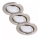 Briloner 7221-032 - ΣΕΤ 3x LED Εντοιχισμένο φωτιστικό μπάνιου 1xGU10/3W/230V IP23 ματ χρώμιο
