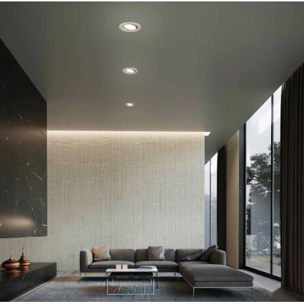 Briloner 7221-032 - ΣΕΤ 3x LED Εντοιχισμένο φωτιστικό μπάνιου 1xGU10/3W/230V IP23 ματ χρώμιο