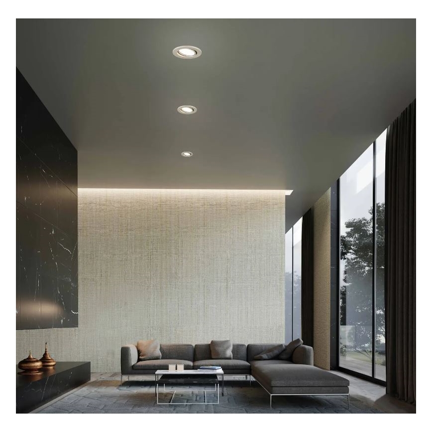 Briloner 7221-032 - ΣΕΤ 3x LED Εντοιχισμένο φωτιστικό μπάνιου 1xGU10/3W/230V IP23 ματ χρώμιο