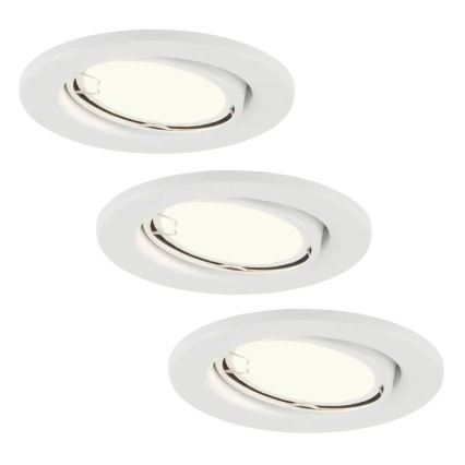 Briloner 7221-036 - ΣΕΤ 3x Κρεμαστό φωτιστικό οροφής μπάνιου LED 1xGU10/3W/230V IP23 λευκό