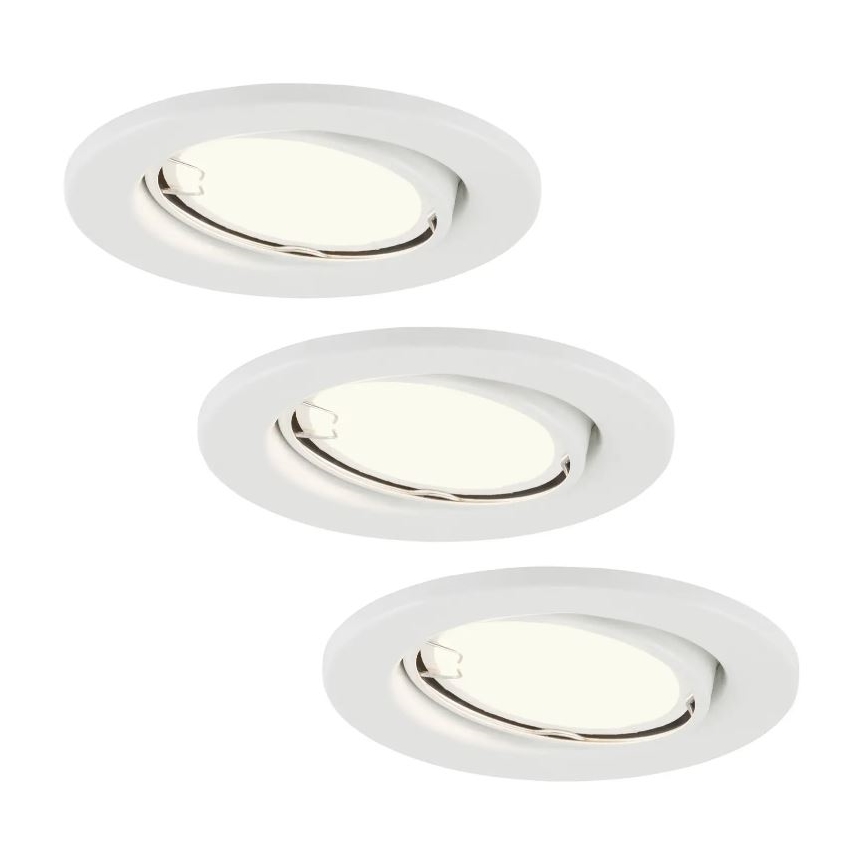 Briloner 7221-036 - ΣΕΤ 3x Κρεμαστό φωτιστικό οροφής μπάνιου LED 1xGU10/3W/230V IP23 λευκό