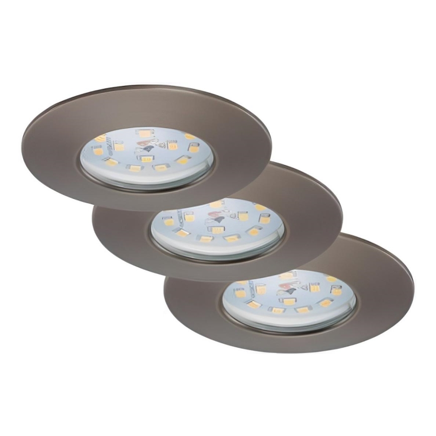 Briloner 7231-031 - Σετ 3x LED Ρυθμιζόμενα Φωτιστικά Οροφής για Μπάνιο LED/5,5W/230V IP44