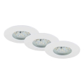 Briloner 7231-036 - ΣΕΤ 3x LED Dimmable χωνευτό φωτιστικό μπάνιου LED/5,5W/230V IP44