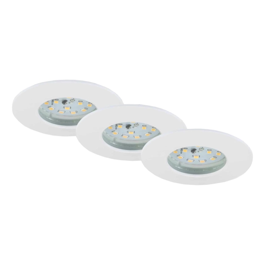 Briloner 7231-036 - ΣΕΤ 3x LED Dimmable χωνευτό φωτιστικό μπάνιου LED/5,5W/230V IP44