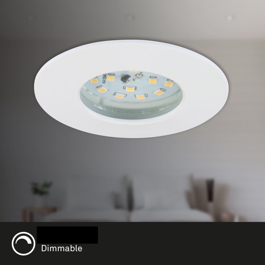 Briloner 7231-036 - ΣΕΤ 3x LED Dimmable χωνευτό φωτιστικό μπάνιου LED/5,5W/230V IP44