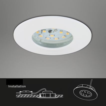 Briloner 7231-036 - ΣΕΤ 3x LED Dimmable χωνευτό φωτιστικό μπάνιου LED/5,5W/230V IP44
