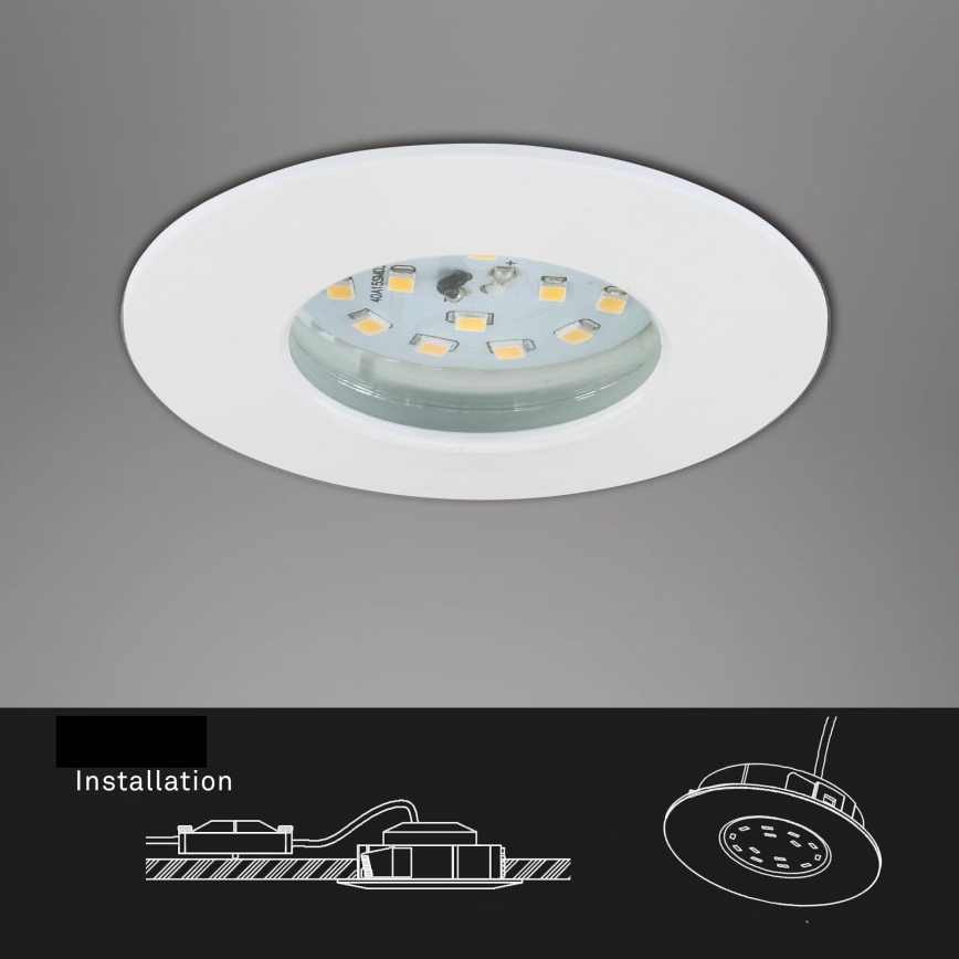 Briloner 7231-036 - ΣΕΤ 3x LED Dimmable χωνευτό φωτιστικό μπάνιου LED/5,5W/230V IP44