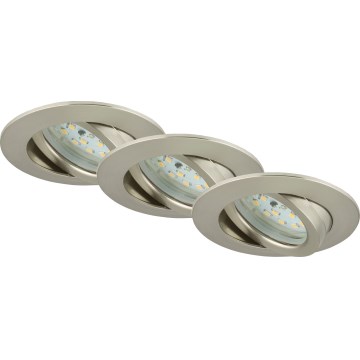 Briloner 7232-032 - Σετ 3x ρυθμιζόμενα χωνευτά LED φωτιστικά μπάνιου ATTACH LED/5,5W/230V IP23