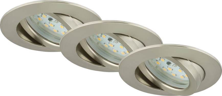 Briloner 7232-032 - Σετ 3x ρυθμιζόμενα χωνευτά LED φωτιστικά μπάνιου ATTACH LED/5,5W/230V IP23