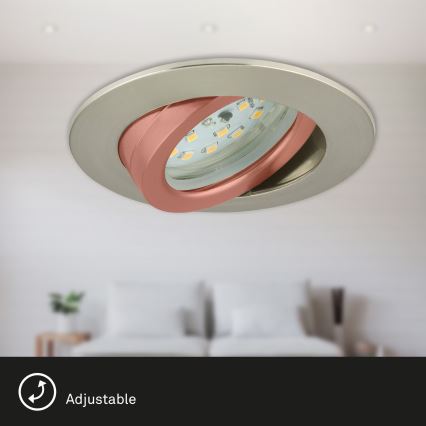 Briloner 7232-032 - Σετ 3x ρυθμιζόμενα χωνευτά LED φωτιστικά μπάνιου ATTACH LED/5,5W/230V IP23
