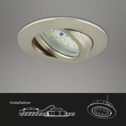 Briloner 7232-032 - Σετ 3x ρυθμιζόμενα χωνευτά LED φωτιστικά μπάνιου ATTACH LED/5,5W/230V IP23