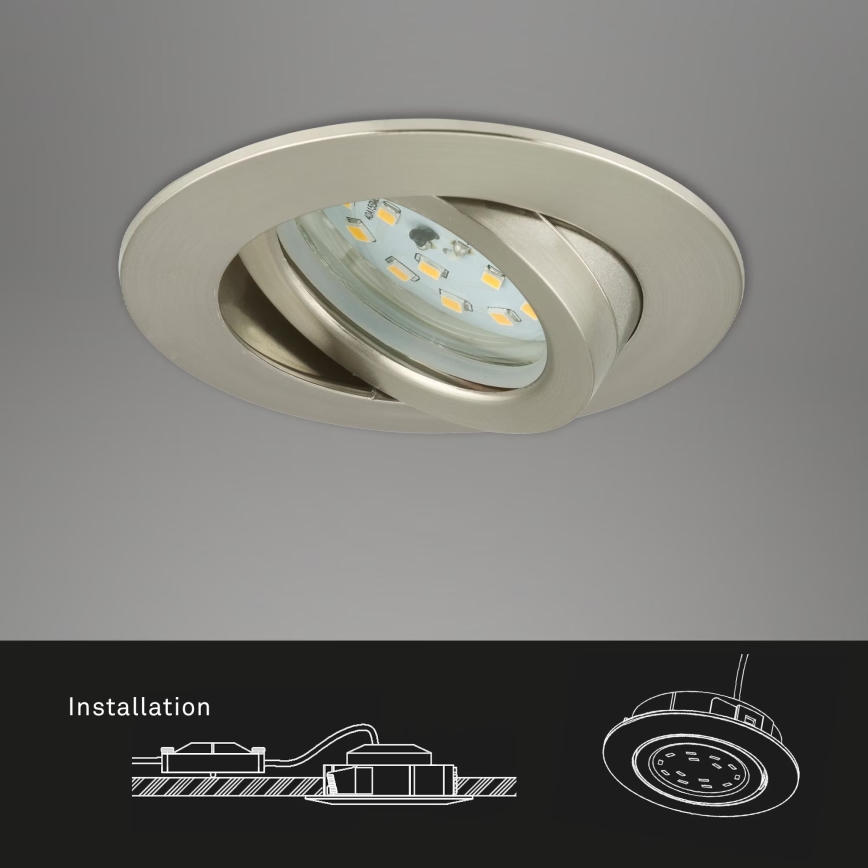 Briloner 7232-032 - Σετ 3x ρυθμιζόμενα χωνευτά LED φωτιστικά μπάνιου ATTACH LED/5,5W/230V IP23