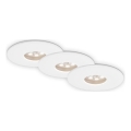 Briloner 7240-036 -ΣΕΤ 3x Χωνευτό Φωτιστικό μπάνιου LED ATTACH LED/1,8W/230V IP44 λευκό