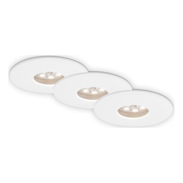 Briloner 7240-036 -ΣΕΤ 3x Χωνευτό Φωτιστικό μπάνιου LED ATTACH LED/1,8W/230V IP44 λευκό