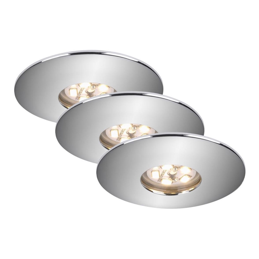 Briloner 7240-038 - Σετ 3x LED φωτιστικά οροφής μπάνιου ATTACH LED/1,8W/230V IP44