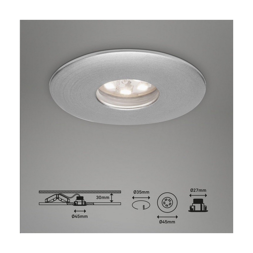 Briloner 7240-039 - ΣΕΤ 3x Κρεμαστό φωτιστικό οροφής μπάνιου LED LED/1,8W/230V IP44