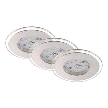 Briloner 7257-039 - ΣΕΤ 3x Κρεμαστό φωτιστικό οροφής μπάνιου LED ATTACH LED/4,5W/230V IP44