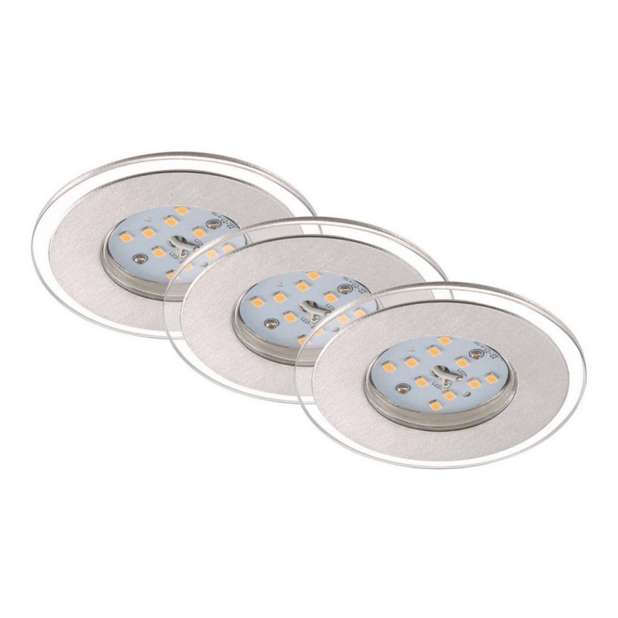 Briloner 7257-039 - ΣΕΤ 3x Κρεμαστό φωτιστικό οροφής μπάνιου LED ATTACH LED/4,5W/230V IP44