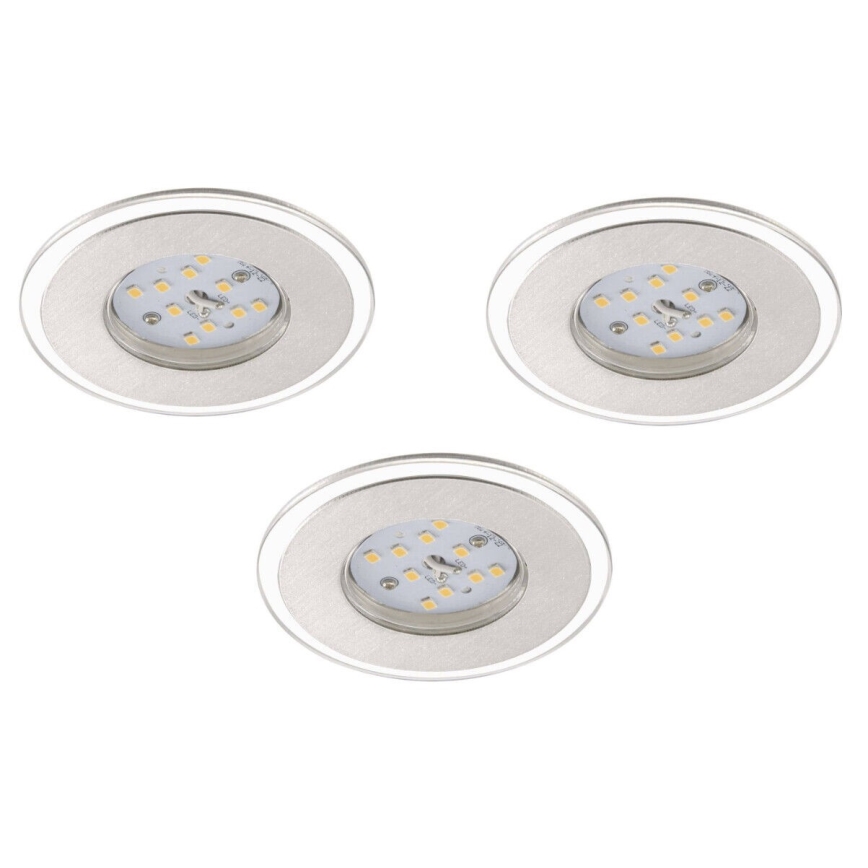 Briloner 7257-039 - ΣΕΤ 3x Κρεμαστό φωτιστικό οροφής μπάνιου LED ATTACH LED/4,5W/230V IP44