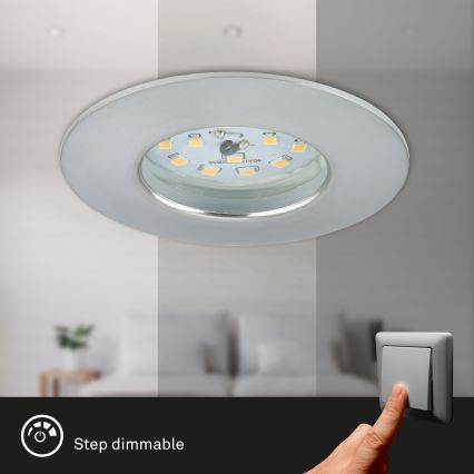 Briloner 7295-019 - LED Dimming bathroom χωνευτό φωτιστικό ATTACH LED/6,5W/230V IP44