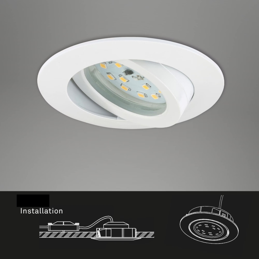 Briloner 7296-016 - LED Dimmable χωνευτό φωτιστικό μπάνιου LED/6,5W/230V IP23