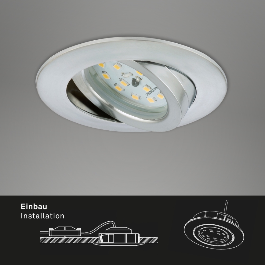 Briloner 7296-019 - LED Dimmable χωνευτό φωτιστικό μπάνιου LED/6,5W/230V IP23