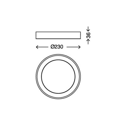 Briloner 7300-012 - Φως οροφής LED LED/18W/230V