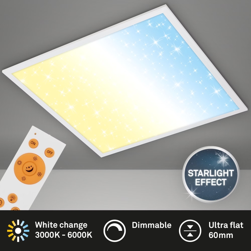 Briloner 7303-016 - LED Dimmable φωτιστικό οροφής STARRY SKY LED/36W/230V 3000-6000K + τηλεχειριστήριο