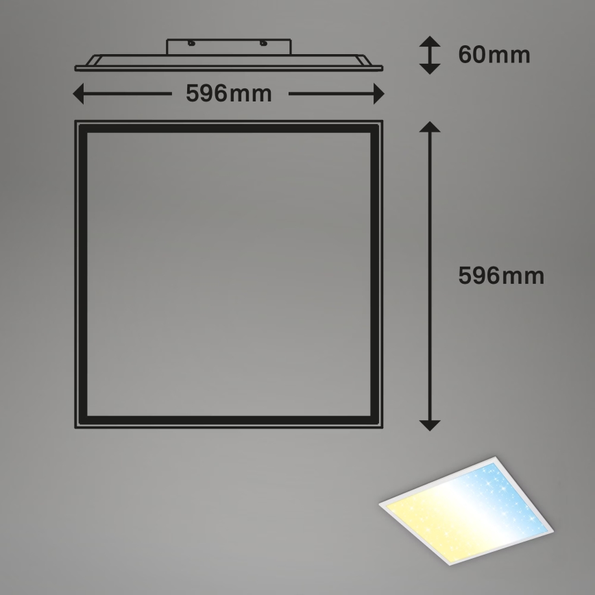Briloner 7303-016 - LED Dimmable φωτιστικό οροφής STARRY SKY LED/36W/230V 3000-6000K + τηλεχειριστήριο
