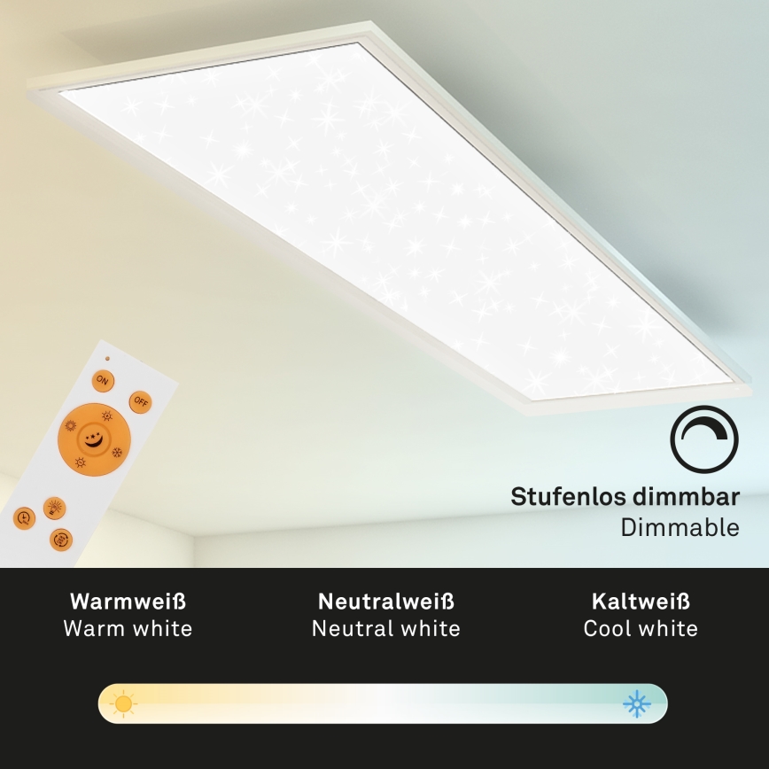 Briloner 7304-016 - LED Dimmable φωτιστικό οροφής STARRY SKY LED/36W/230V 3000-6000K + τηλεχειριστήριο