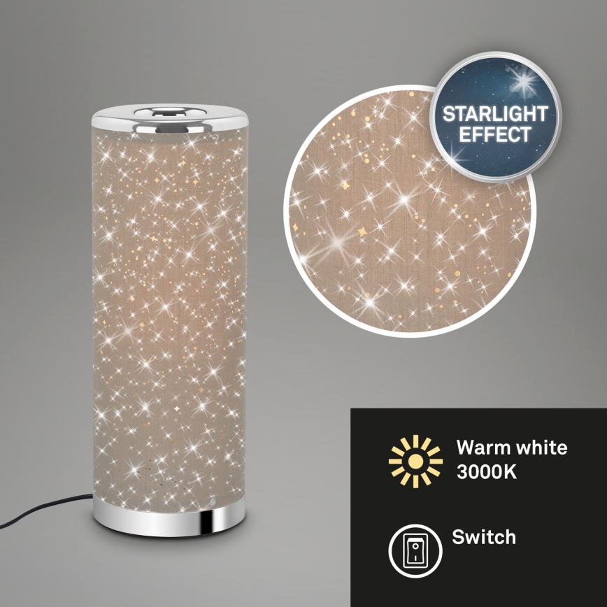 Briloner 7334-011 - Επιτραπέζια λάμπα LED STARRY SKY 1xGU10/5W/230V καφέ